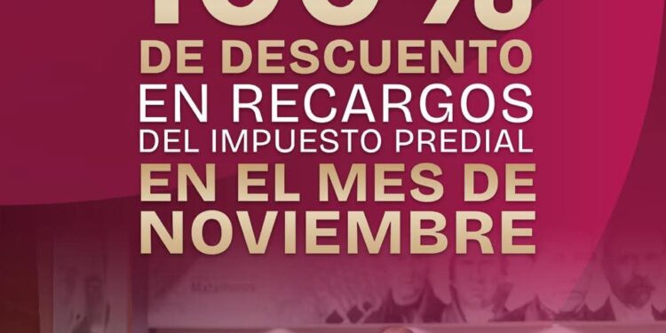 Impulsan el cumplimiento ciudadano con descuento total en recargos del Predial