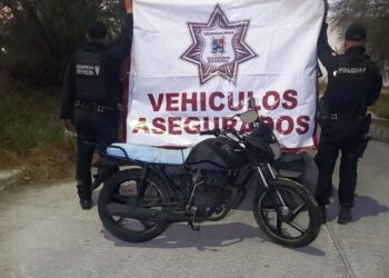 Guardia Estatal recupera motocicleta con reporte de robo en Reynosa