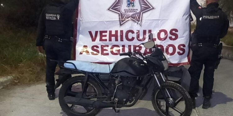 Guardia Estatal recupera motocicleta con reporte de robo en Reynosa