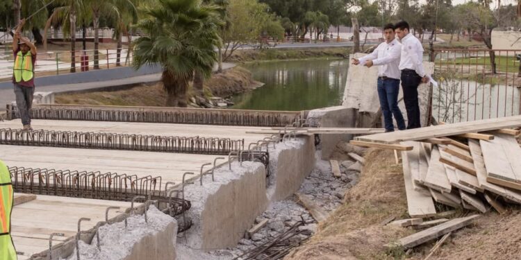 Avanza la rehabilitación del Parque Niños Héroes y mejoras viales en Matamoros