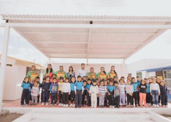 Gobierno de Beto Granados Supervisa Obra de Techumbre en el Jardín de Niños del Poblado Las Higuerillas