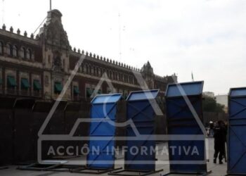 Palacio Nacional amurallado ante protestas magisteriales y marcha del 15 de noviembre