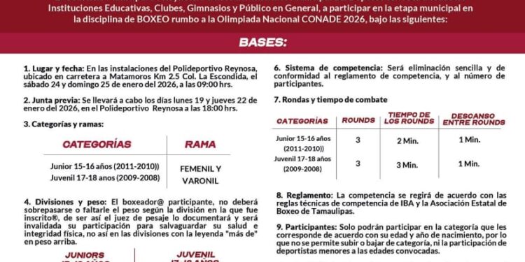 Convocatorias abiertas para la Olimpiada Municipal