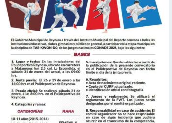 Invita el Gobierno de Reynosa a participar en el Torneo Municipal de Taekwondo