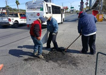 Rehabilitó Servicios Públicos de Reynosa intersección del bulevar Hidalgo en Las Cumbres