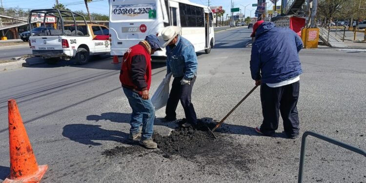 Rehabilitó Servicios Públicos de Reynosa intersección del bulevar Hidalgo en Las Cumbres