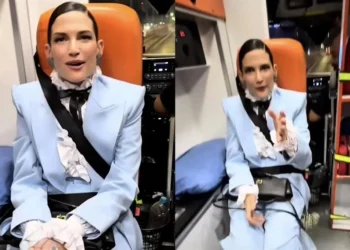 Critican a Natalia Jiménez por usar ambulancia como ‘taxi’