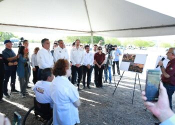 Gobierno de Américo coloca primera piedra de Estación Segura Parque Cultural “La Escondida” en Reynosa