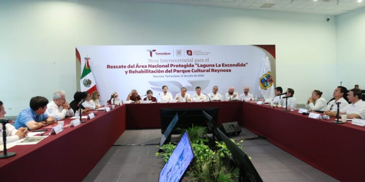 Revisa Américo avances de la estrategia integral para rescatar Laguna La Escondida y rehabilitar el Parque Cultural Reynosa